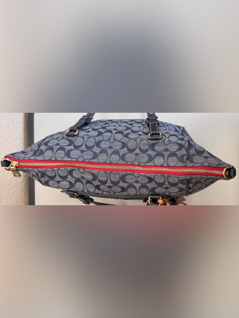 Coach Kleo Denim Carryall Tote - Picture 6 of 9